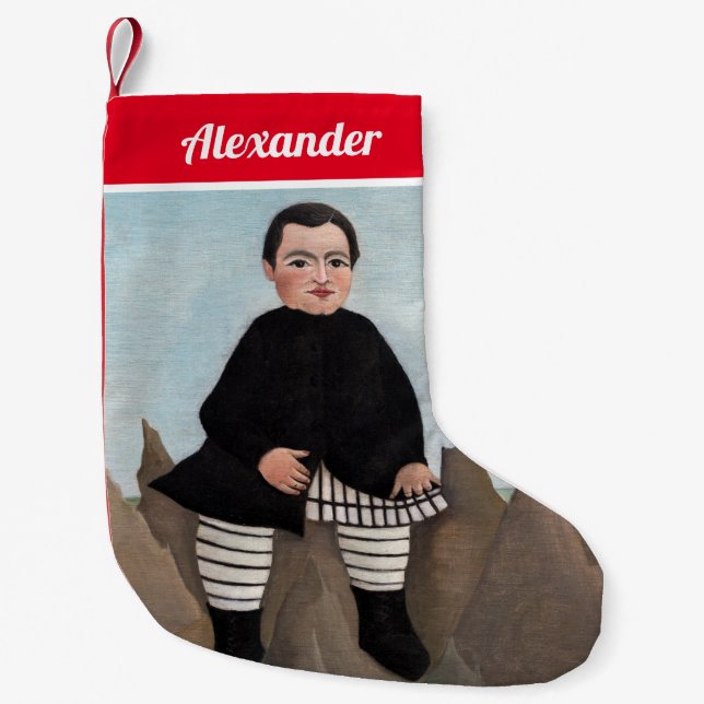 Henri Rousseau - Boy on the Rocks Small Christmas Stocking (Front)