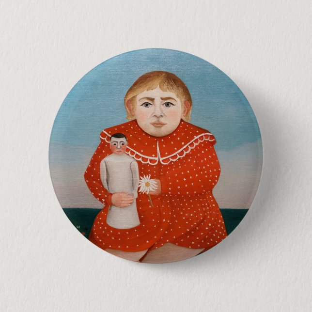 Henri Rousseau - Child with a Doll 6 Cm Round Badge (Front)