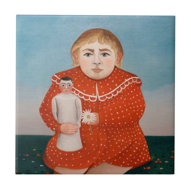 Henri Rousseau - Child with a Doll Ceramic Tile (Front)