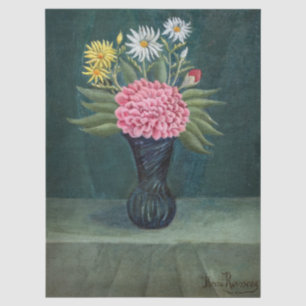 Henri Rousseau - Dahlia and Daisies in a Vase Tissue Paper