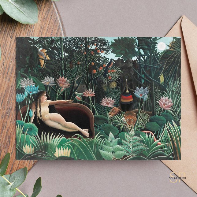 Henri Rousseau Dream 1910 Art Exhibition Postcard (Creator Uploaded)