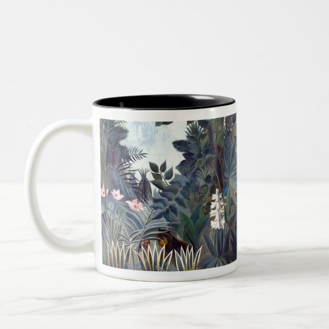 Henri Rousseau Equatorial Jungle Two-Tone Coffee Mug (Left)
