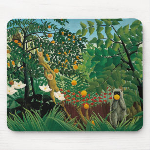 Henri Rousseau Exotic Landscape Mouse Pad