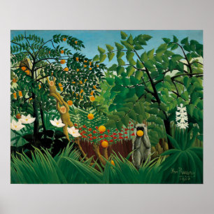 Henri Rousseau Exotic Landscape Poster