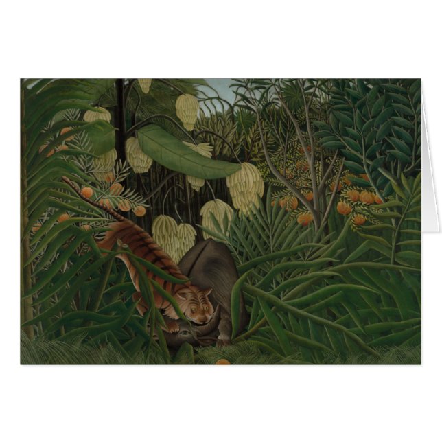 Henri Rousseau - Fight Between a Tiger (Front Horizontal)