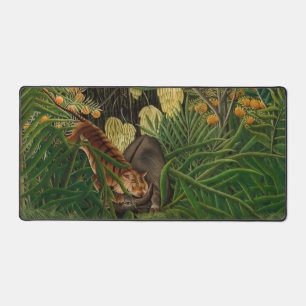 Henri Rousseau - Fight between Tiger and Buffalo Desk Mat