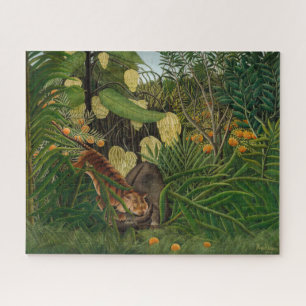 Henri Rousseau - Fight between Tiger and Buffalo Jigsaw Puzzle