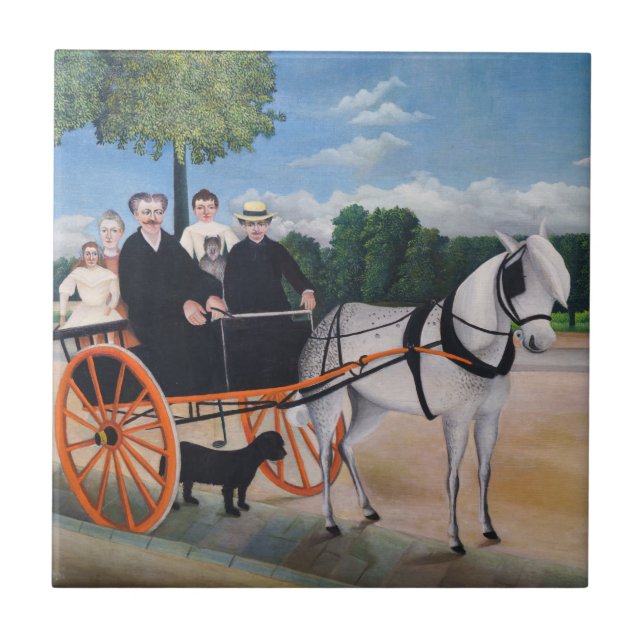 Henri Rousseau - La Carriole du pere Junier Ceramic Tile (Front)