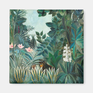 Henri Rousseau Landscape with Monkeys Botanical Ga Magnet