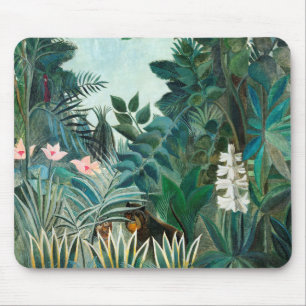Henri Rousseau Landscape with Monkeys Botanical Ga Mouse Pad