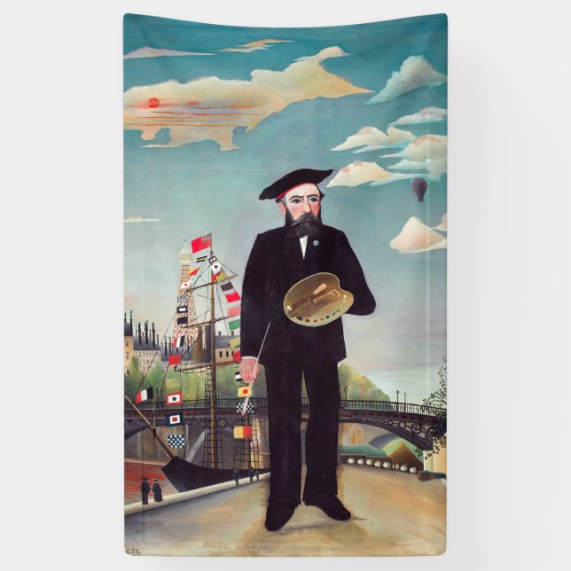 Henri Rousseau - Myself Portrait-Landscape Banner (Vertical)