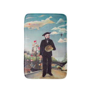 Henri Rousseau - Myself Portrait-Landscape Bath Mat