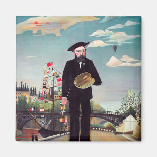 Henri Rousseau - Myself Portrait-Landscape Magnet