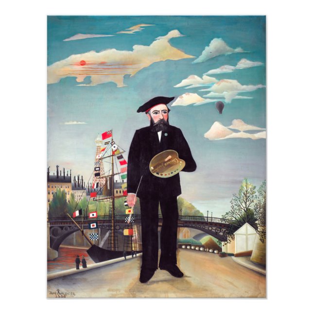 Henri Rousseau - Myself Portrait-Landscape Photo Print (Front)