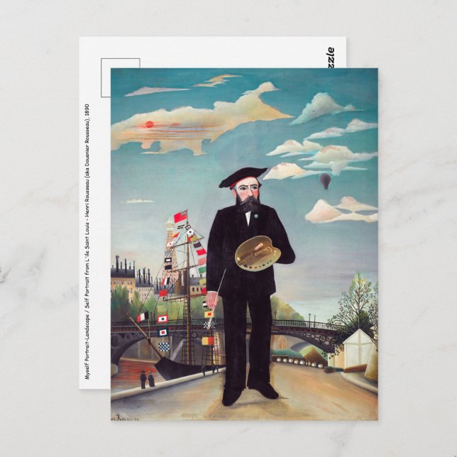 Henri Rousseau - Myself Portrait-Landscape Postcard (Front/Back)