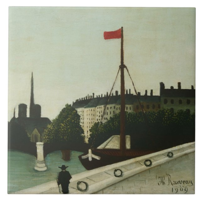 Henri Rousseau - Notre Dame Tile (Front)