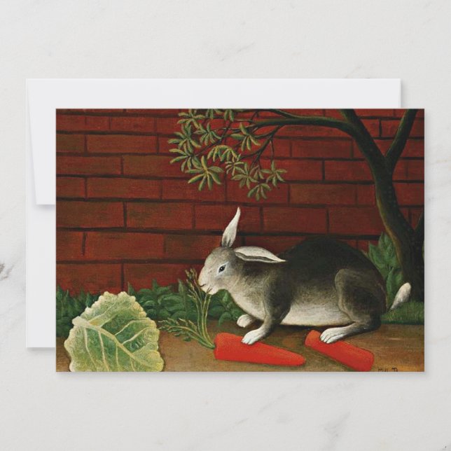 Henri Rousseau painting, Rabbit Card (Front)