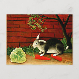 Henri Rousseau painting, Rabbit, Postcard
