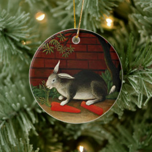 Henri Rousseau - Rabbit.  Ceramic Ornament