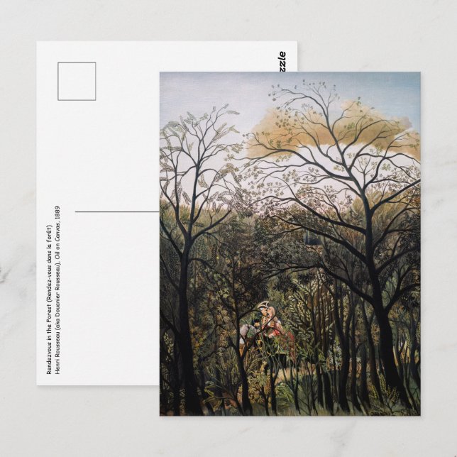 Henri Rousseau - Rendezvous in the Forest Postcard (Front/Back)
