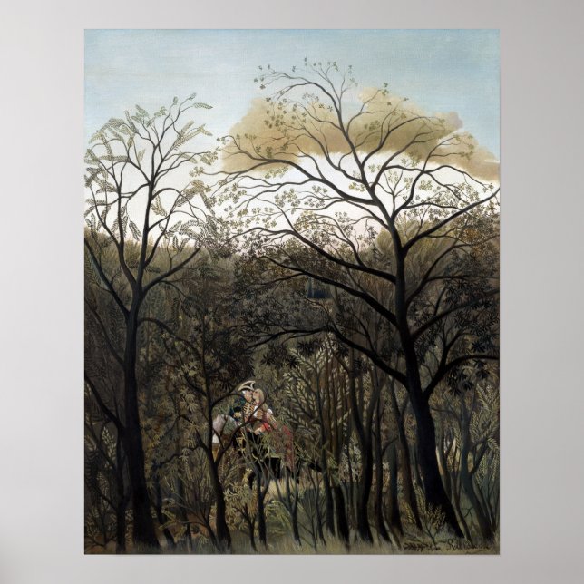 Henri Rousseau Rendezvous in the Forest Poster (Front)