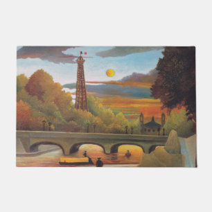 Henri Rousseau - Seine and Eiffel Tower in Sunset Doormat