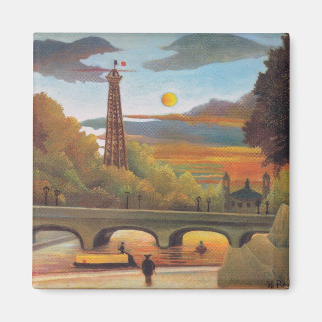 Henri Rousseau - Seine and Eiffel Tower in Sunset Magnet (Front)
