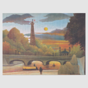 Henri Rousseau - Seine and Eiffel Tower in Sunset Tissue Paper