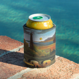 Henri Rousseau Seine and Eiffel-tower in the Sun Can Cooler