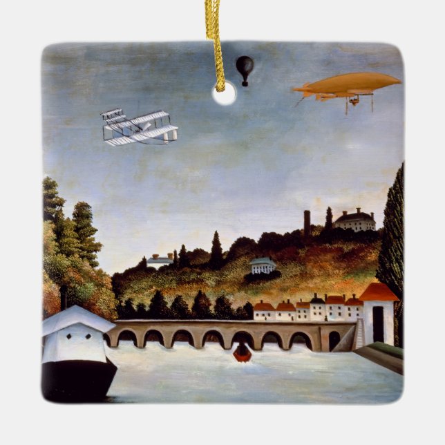 Henri Rousseau - Sevres bridge & hills of Clamart Ceramic Ornament (Front)