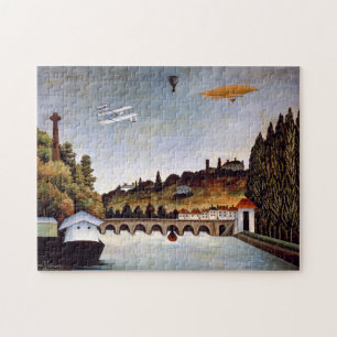 Henri Rousseau - Sevres bridge & hills of Clamart Jigsaw Puzzle