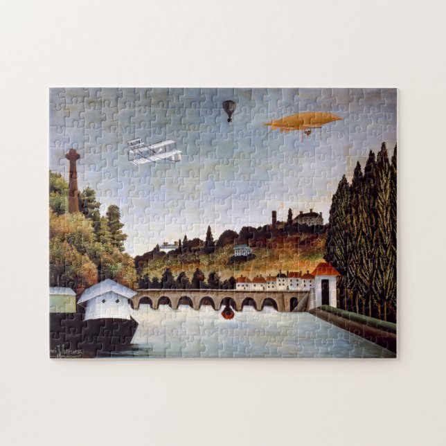 Henri Rousseau - Sevres bridge & hills of Clamart Jigsaw Puzzle (Horizontal)