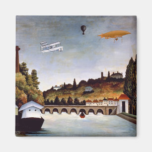 Henri Rousseau - Sevres bridge & hills of Clamart Magnet
