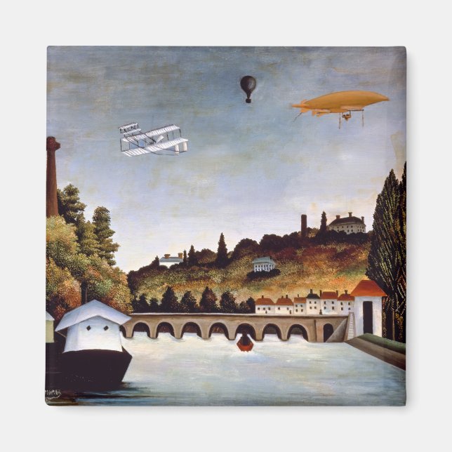 Henri Rousseau - Sevres bridge & hills of Clamart Magnet (Front)