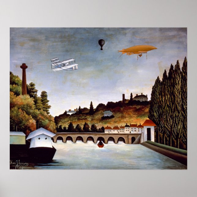 Henri Rousseau - Sevres bridge & hills of Clamart Poster (Front)
