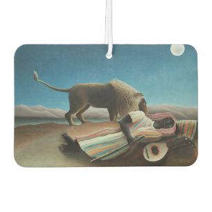 Henri Rousseau Sleeping Gypsy Lion Painting Car Air Freshener