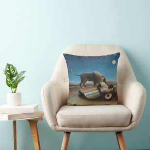 Henri Rousseau Sleeping Gypsy Lion Painting Cushion