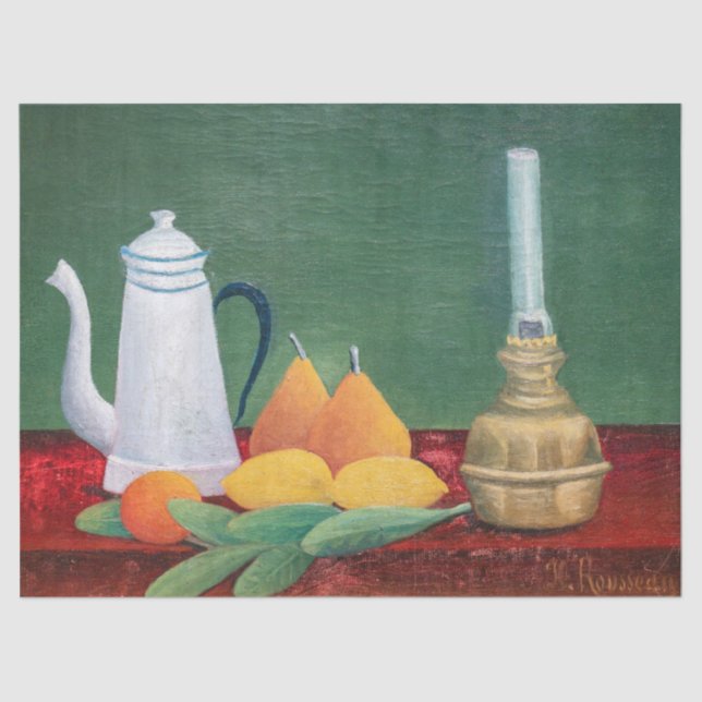 Henri Rousseau - Still Life with Coffee Pot Tissue Paper (Front)
