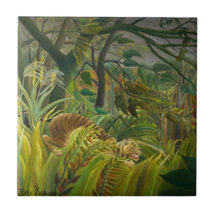 Henri Rousseau - Surprised! Ceramic Tile