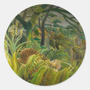 Henri Rousseau - Surprised! Classic Round Sticker