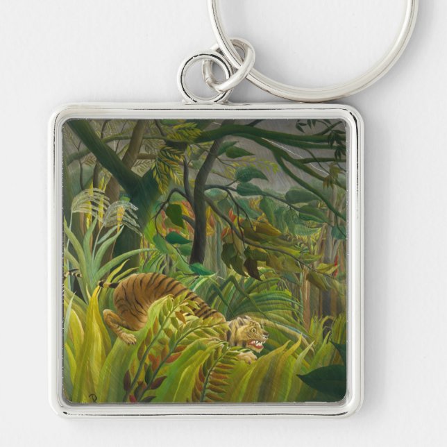 Henri Rousseau - Surprised! Key Ring (Front)