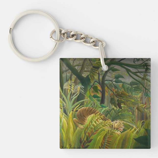 Henri Rousseau - Surprised! Key Ring (Front)