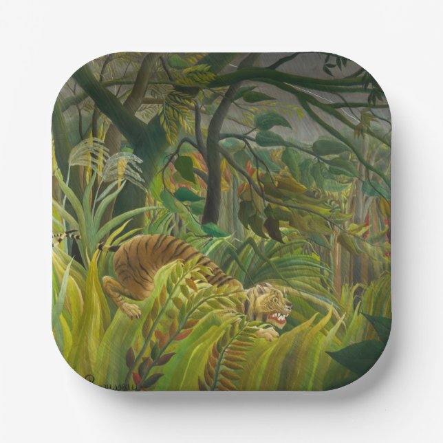 Henri Rousseau - Surprised! Paper Plate (Front)