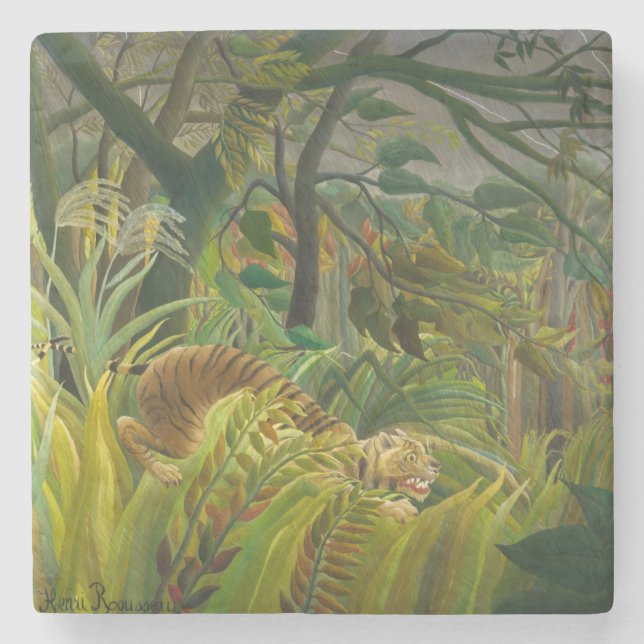 Henri Rousseau - Surprised! Stone Coaster (Front)