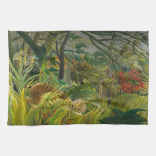 Henri Rousseau - Surprised! Tea Towel