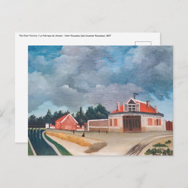 Henri Rousseau - The Chair Factory Postcard (Front/Back)