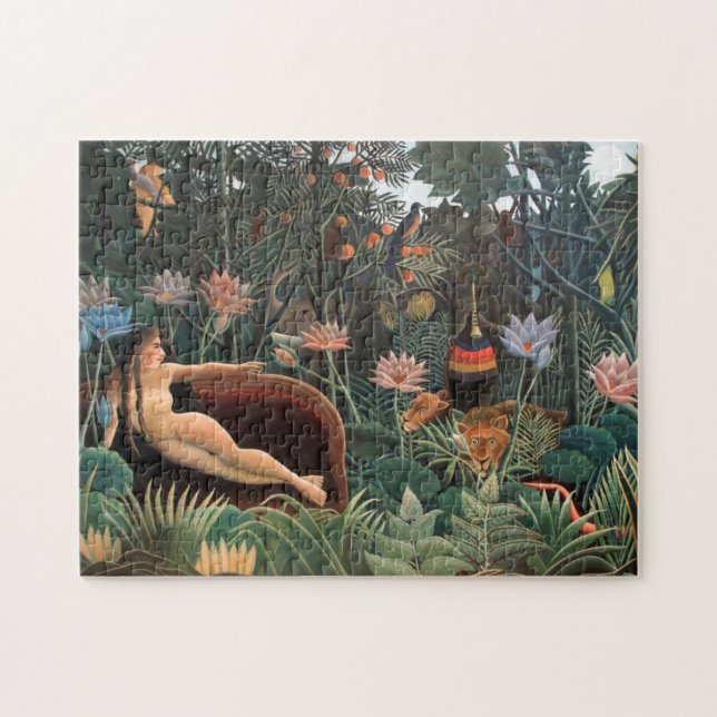 Henri Rousseau The Dream Jungle Flowers Surrealism Jigsaw Puzzle (Horizontal)