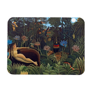 Henri Rousseau The Dream - Jungle Woman w Animals Magnet