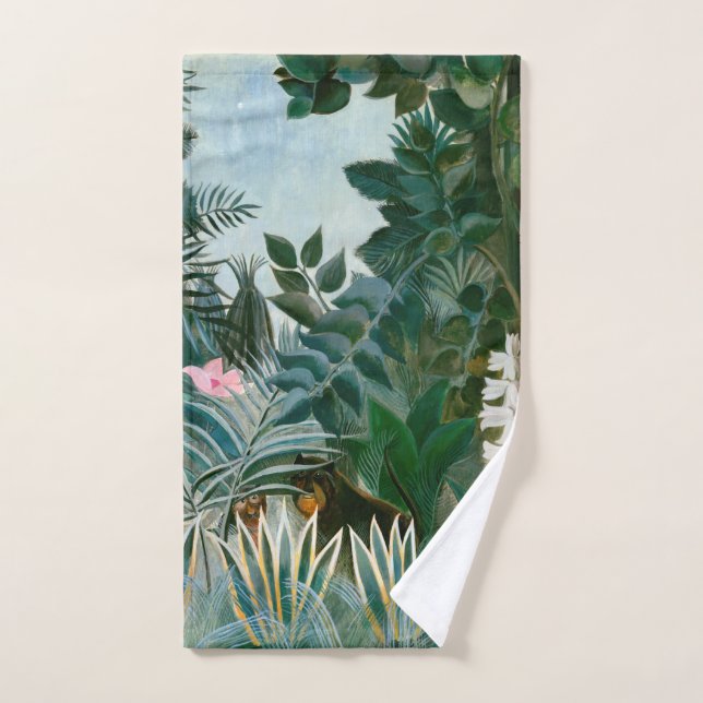 Henri Rousseau - The Equatorial Jungle Bath Towel Set (Hand Towel)