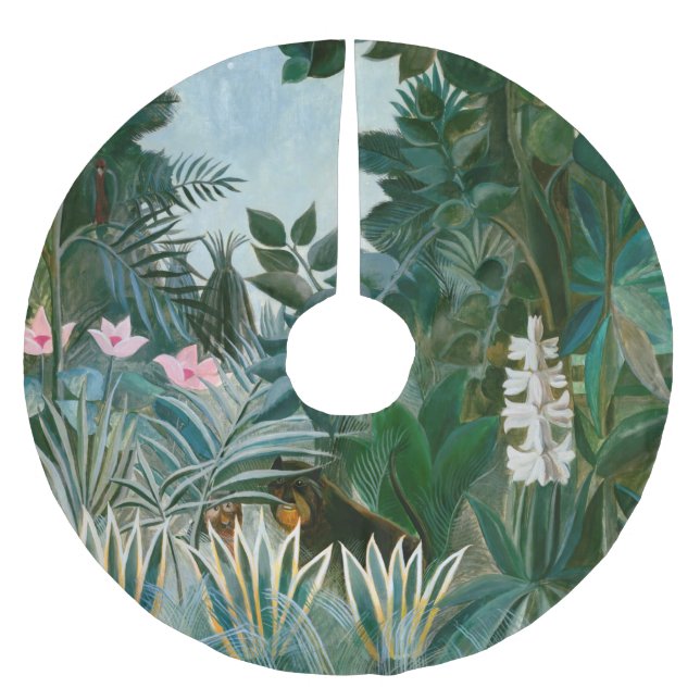 Henri Rousseau - The Equatorial Jungle Brushed Polyester Tree Skirt (Front)